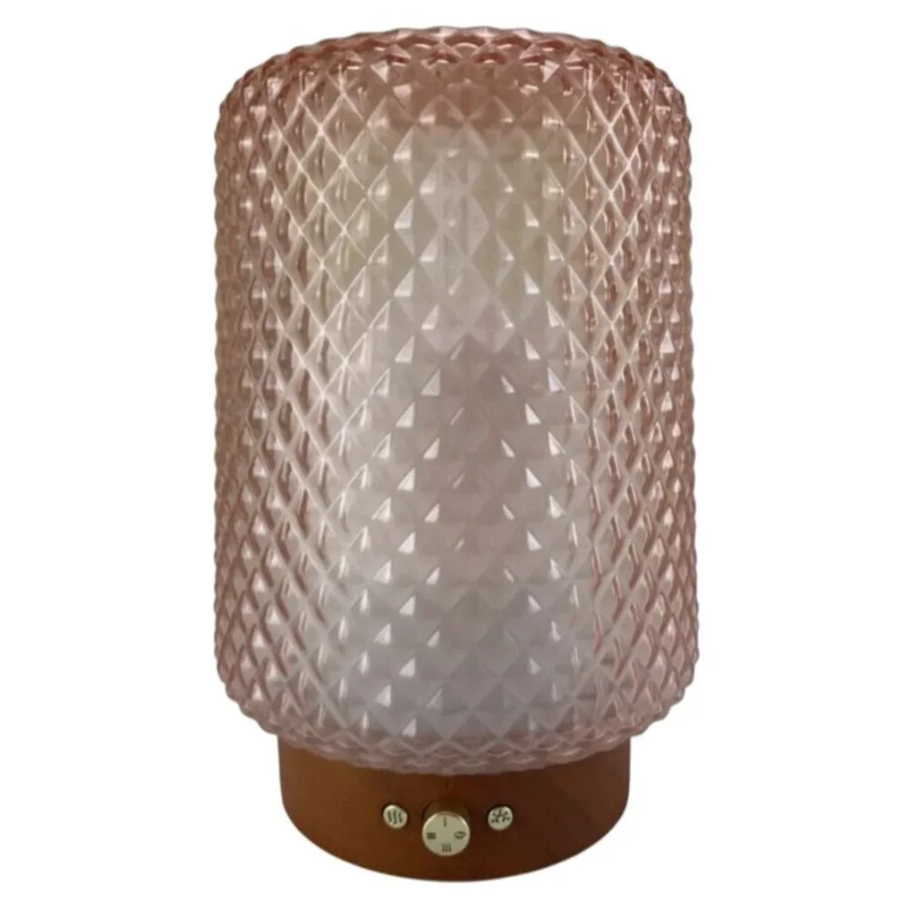 SpaRoom Dahlia Diffuser Textured Glass Aromatherapy Ultrasonic Essential Oils